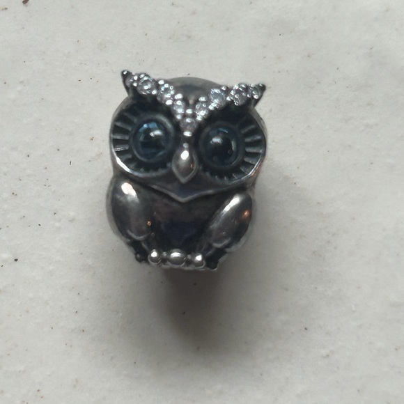 Authentic Sparkling Owl Pandora Silver Charm 798397NBCB - Picture 2 of 6